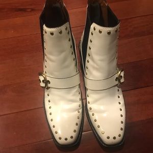 Coach studded white boots